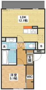ドゥジエム【1階】の間取り