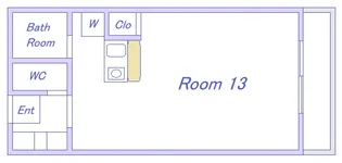 サンタクロスB【2階】の間取り