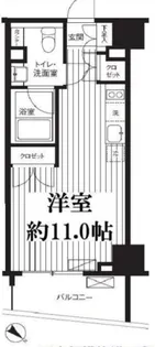 TiーHIGASHIAZABU【6階】の間取り