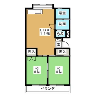 コーポ大和【3階】の間取り
