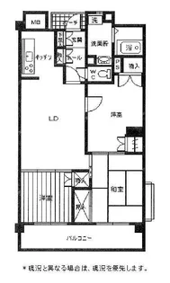 オークランド山口中央【7階】の間取り