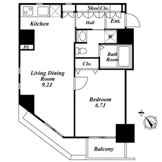 クレジデンス虎ノ門【15階】の間取り