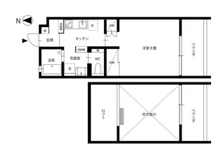 クレル西川原【1階】の間取り