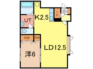 メゾンあさひばし【1階】の間取り