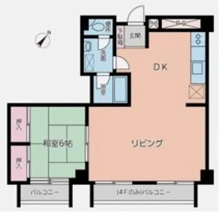 埼玉県蕨市北町1【マンション】の間取り
