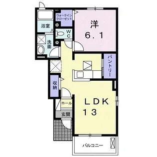 ピーハート【1階】の間取り