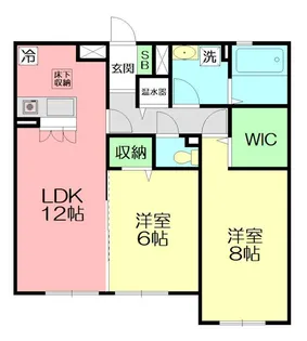 神奈川県藤沢市菖蒲沢【アパート】の間取り