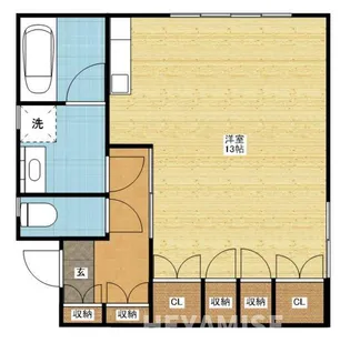 1Rの間取り画像