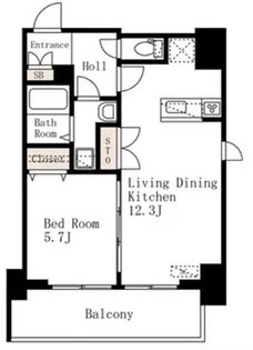 東京都台東区松が谷2【マンション】の間取り