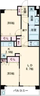 日神パレステージ武蔵関【5階】の間取り