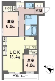 アスターミキ【3階】の間取り