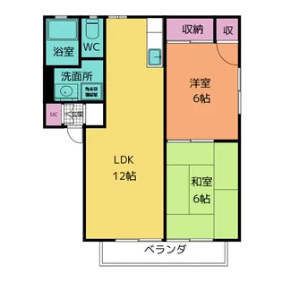 フラッツK. A【1階】の間取り