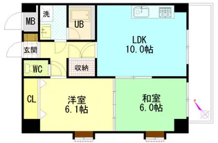 アヴァンセ中筋【5階】の間取り