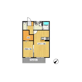 1LDKの間取り画像