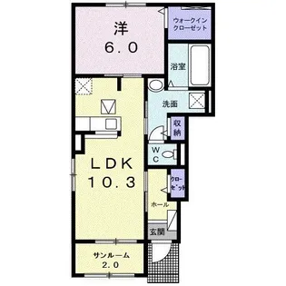 グランドゥール後藤II【1階】の間取り
