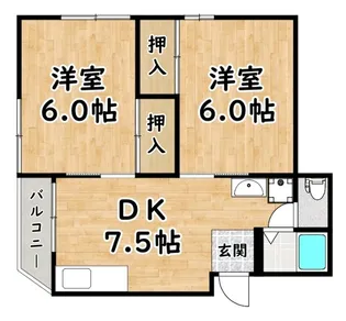 大阪府大阪市西淀川区佃1【アパート】の間取り
