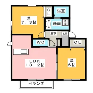 エクセレントE【1階】の間取り