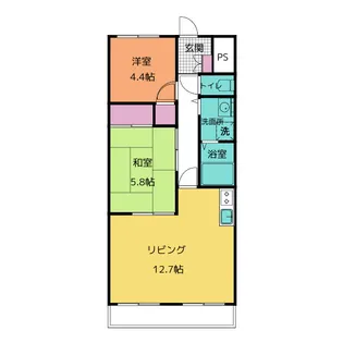 MKタウン福島【4階】の間取り
