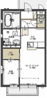1SKの間取り画像