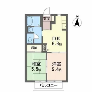 アネックス白百合【1階】の間取り