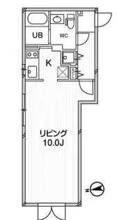 ルクレ東新宿【3階】の間取り