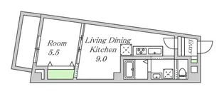 大阪府大阪市北区中津3【マンション】の間取り