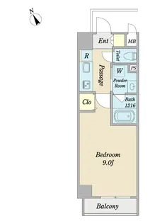 AHCレジデンス村上【7階】の間取り