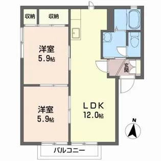 アーク・ヴィラ B【1階】の間取り