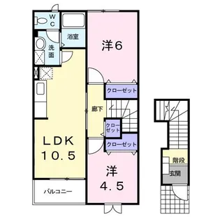 熊本県菊池郡大津町大字引水【アパート】の間取り