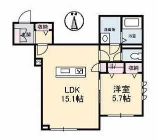 ヴェントフェリーチェ A棟【1階】の間取り