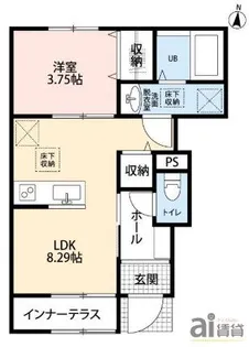 埼玉県志木市上宗岡2【アパート】の間取り