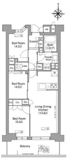 東京都東村山市富士見町1【マンション】の間取り