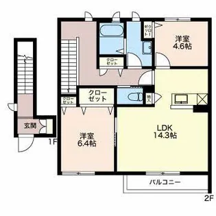 ・アソルティー【2階】の間取り