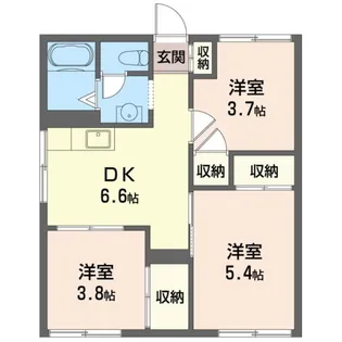 南ハイツ【1階】の間取り