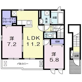 バーン デライト【2階】の間取り
