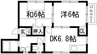 大槻ハイツ【2階】の間取り