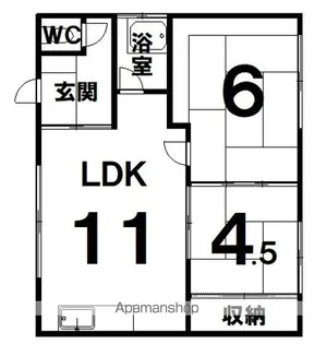 銀マンション【2階】の間取り