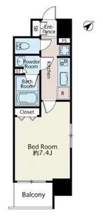 ミュプレ根岸【8階】の間取り