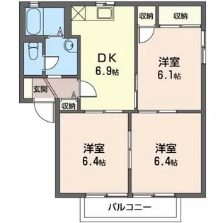 セントフォーレス D【1階】の間取り