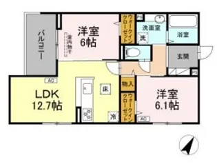 ヴィオルーチェ【1階】の間取り