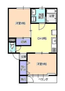 ニューシティハイツ【2階】の間取り