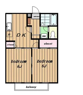 森の丘ハイツ【2階】の間取り