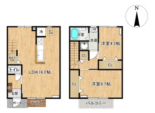 (仮)パークアベニュー日野の間取り