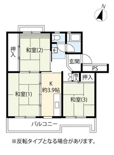 UR多摩ニュータウン松が谷【5階】の間取り