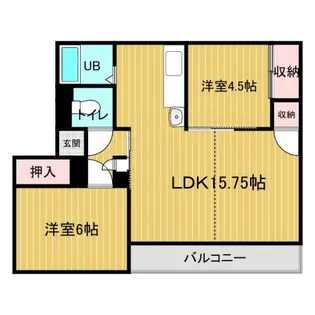 ヴィラナリー釧路III 1号棟【2階】の間取り