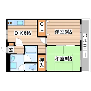 メゾンドシャルマン岩切【1階】の間取り