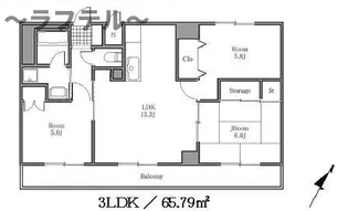 ラ・リーヴ★【2階】の間取り