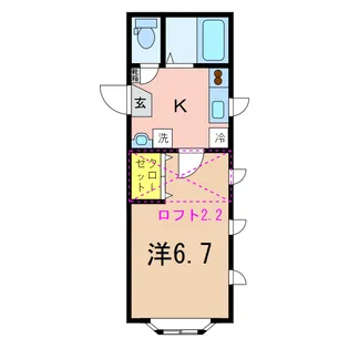 ハリー【1階】の間取り