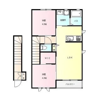 リーベンハイツSUWA B【2階】の間取り