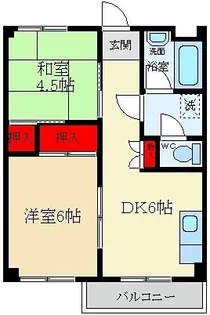 翠香マンション【2階】の間取り